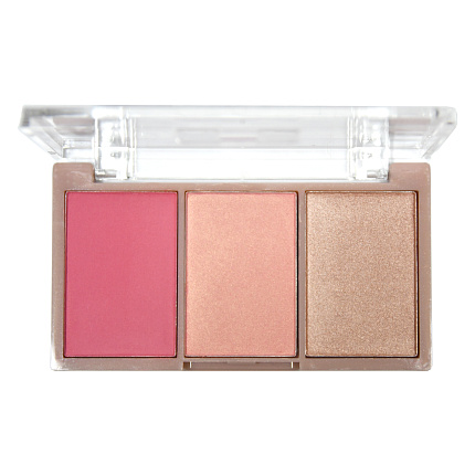 HB-6111.2 Палетка для лица Blush and Glow Rosy (румяна+хайлайтер)